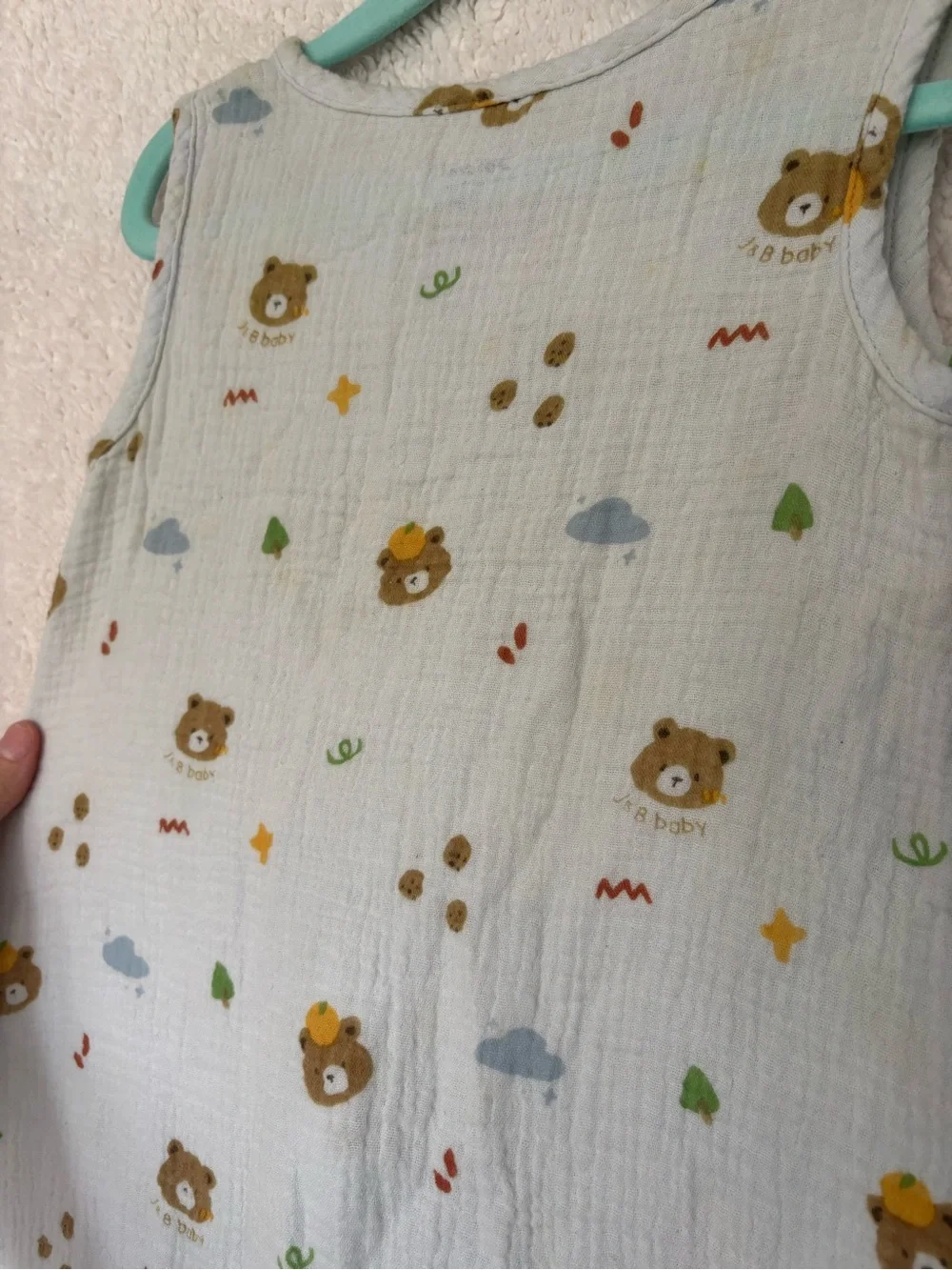 Sasomi Organic 100% Cotton Muslin Sleep Sacks Pumpkin Bear & Surf Wagon Cars 2-P